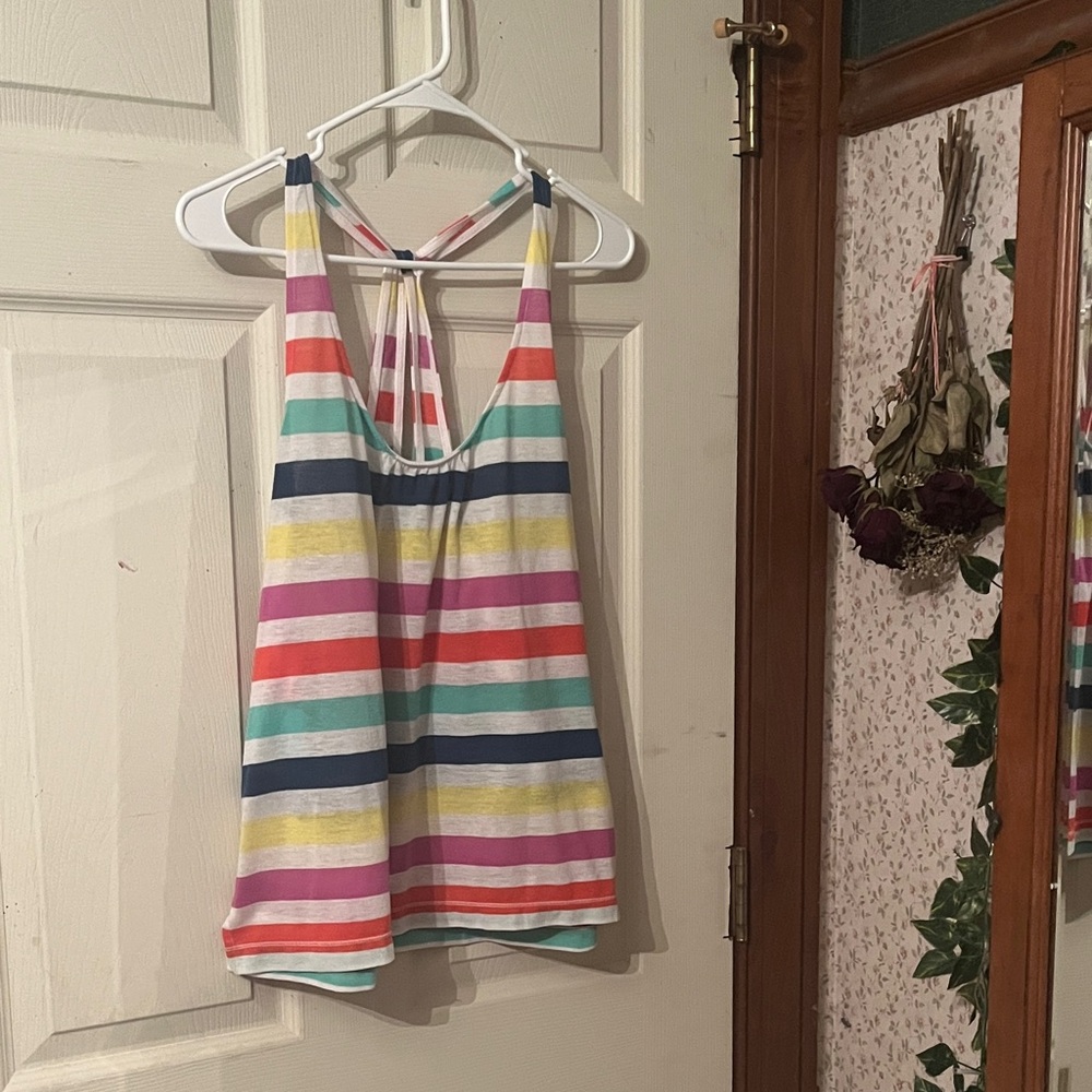 American Eagle Outfitters Colorful Striped Tank Top